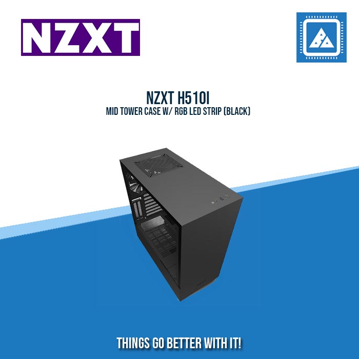 NZXT H510I MID TOWER CASE W/ RGB LED STRIP (BLACK) NZXT H510I MID TOWER CASE W/ RGB LED STRIP (BLACK)